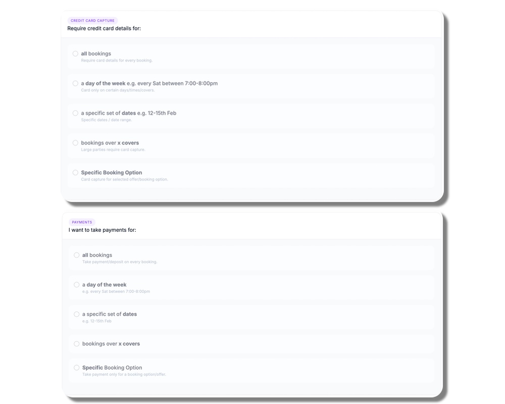 Payment Settings Dashboard
